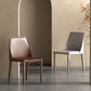 Chaise de salle à manger en cuir de cuisine moderne, chaise Parsons en finition mate pour la maison