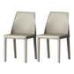 Chaise de salle à manger en cuir de cuisine moderne, chaise Parsons en finition mate pour la maison