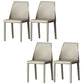 Chaise de salle à manger en cuir de cuisine moderne, chaise Parsons en finition mate pour la maison