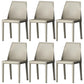 Chaise de salle à manger en cuir de cuisine moderne, chaise Parsons en finition mate pour la maison