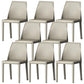 Chaise de salle à manger en cuir de cuisine moderne, chaise Parsons en finition mate pour la maison