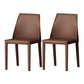 Chaise de salle à manger en cuir de cuisine moderne, chaise Parsons en finition mate pour la maison