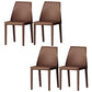 Chaise de salle à manger en cuir de cuisine moderne, chaise Parsons en finition mate pour la maison
