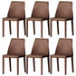 Chaise de salle à manger en cuir de cuisine moderne, chaise Parsons en finition mate pour la maison