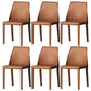 Chaise de salle à manger en cuir de cuisine moderne, chaise Parsons en finition mate pour la maison