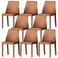 Chaise de salle à manger en cuir de cuisine moderne, chaise Parsons en finition mate pour la maison