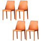 Chaise de salle à manger en cuir de cuisine moderne, chaise Parsons en finition mate pour la maison