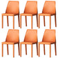 Chaise de salle à manger en cuir de cuisine moderne, chaise Parsons en finition mate pour la maison
