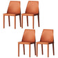 Chaise de salle à manger en cuir de cuisine moderne, chaise Parsons en finition mate pour la maison