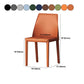 Chaise de salle à manger en cuir de cuisine moderne, chaise Parsons en finition mate pour la maison