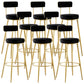 Nordic Glam Stool Stool Round Barhocker mit Metallbeinen für Zuhause