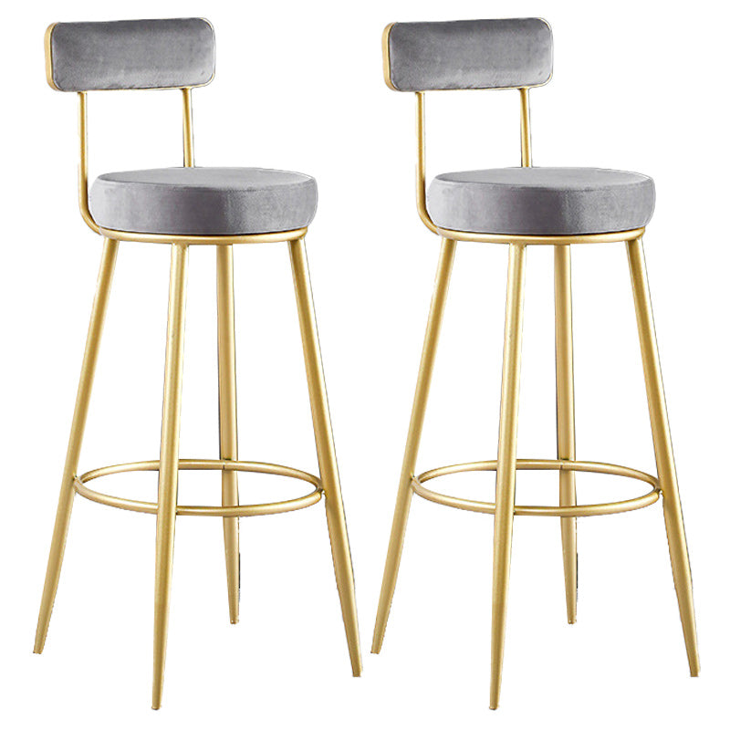 Nordic Glam Stool Stool Round Barhocker mit Metallbeinen für Zuhause