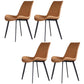 Contemporary Faux Leather Dining Chair Wingback Side Chair WIth 4 Legs in Matte Finish