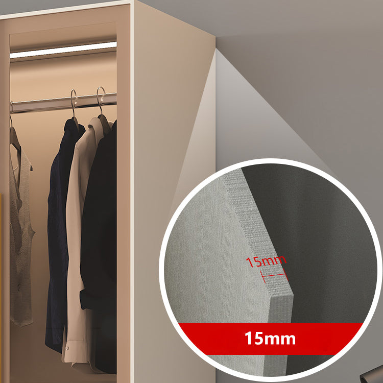 Armadio moderno per porte incernierate per mobile bianco a casa con porta di vetro