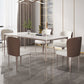 Modern Sintered Stone Top Dining Set Rectangle 1/2/4/5/6 Pieces Dining Room Table Set 6 Pieces: Table, 5 Chairs Clearhalo 'Dining Room Sets' 'Dining Tables & Seating' 'dining_room_set' 'furn' 'furn_dining_room_set' 'Furniture' 'Kitchen & Dining Furniture' 5459609