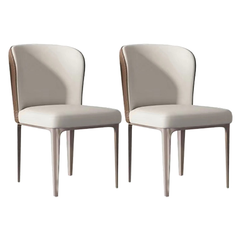 Modern Sintered Stone Top Dining Set Rectangle 1/2/4/5/6 Pieces Dining Room Table Set 2 White Chairs Clearhalo 'Dining Room Sets' 'Dining Tables & Seating' 'dining_room_set' 'furn' 'furn_dining_room_set' 'Furniture' 'Kitchen & Dining Furniture' 5459615