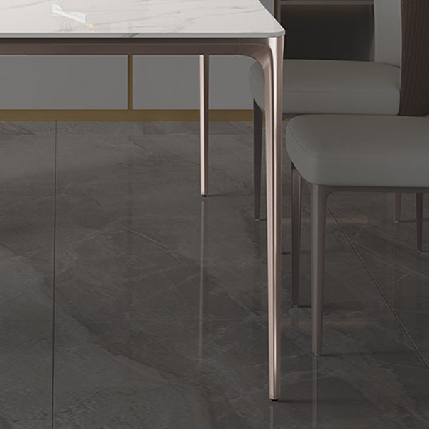 Modern Sintered Stone Top Dining Set Rectangle 1/2/4/5/6 Pieces Dining Room Table Set Clearhalo 'Dining Room Sets' 'Dining Tables & Seating' 'dining_room_set' 'furn' 'furn_dining_room_set' 'Furniture' 'Kitchen & Dining Furniture' 5459620