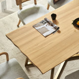 Set di mobili moderni 1/4/7 pezzi Set da tavolo rettangolare con sedie da pranzo a legno massiccio