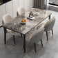 Glam Style Sintered Stone Dining Set Rectangle 1/5/6/7 Pieces Dining Set for Dining Areas