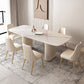 Modern Sintered Stone Dining Set Rectangle 1/4/5/7 Pieces Dining Room Table Set