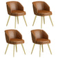 Glam Dining Set 1/4/5 Pcs Rectangle Sintered Stone Top Set with Parsons Chairs