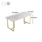 Glam Dining Set 1/4/5 Pcs Rectangle Sintered Stone Top Set with Parsons Chairs