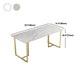 Glam Dining Set 1/4/5 Pcs Rectangle Sintered Stone Top Set with Parsons Chairs