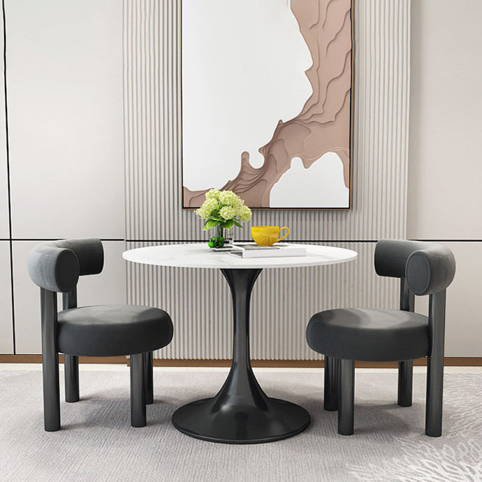 Juego de comedor redondo moderno de piedra sinterizada, juego de comedor de 1/2/3/4/5 piezas para comedor