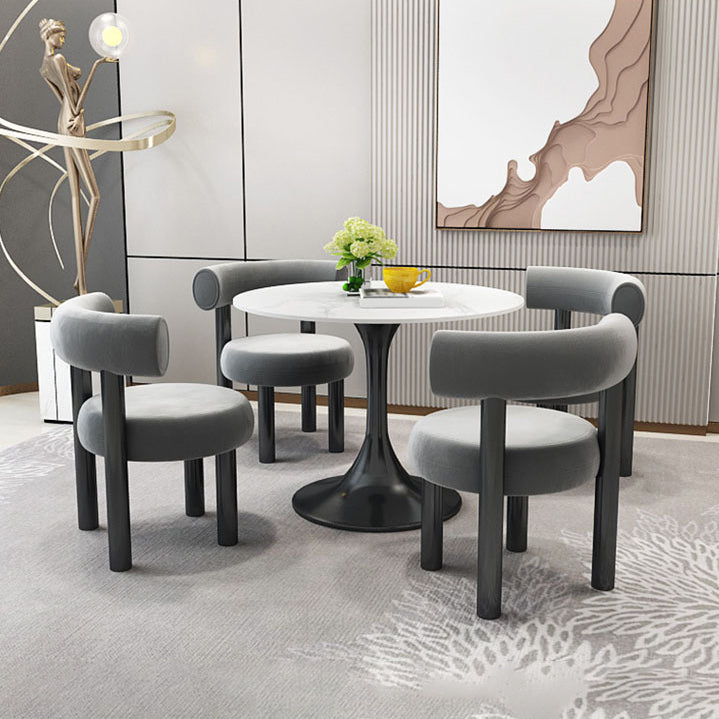 Juego de comedor redondo moderno de piedra sinterizada, juego de comedor de 1/2/3/4/5 piezas para comedor