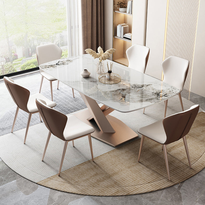 Set da pranzo moderno in pietra sinterizzata Set da pranzo da 1/2/5/7 pezzi