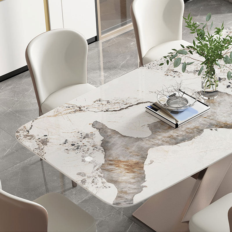 Set da pranzo moderno in pietra sinterizzata Set da pranzo da 1/2/5/7 pezzi