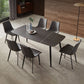Modern Sintered Stone Top Dining Set Rectangle 1/2/5/7 Pieces Black Dining Room Table Set Clearhalo 'Dining Room Sets' 'Dining Tables & Seating' 'dining_room_set' 'furn' 'furn_dining_room_set' 'Furniture' 'Kitchen & Dining Furniture' 5463737