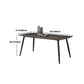 Modern Sintered Stone Top Dining Set Rectangle 1/2/5/7 Pieces Black Dining Room Table Set Clearhalo 'Dining Room Sets' 'Dining Tables & Seating' 'dining_room_set' 'furn' 'furn_dining_room_set' 'Furniture' 'Kitchen & Dining Furniture' 5463745