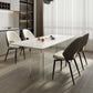 Modern Dining Set 1/4/5/7 Pcs Acrylic Pedestal Dining Table with Chairs 5 Pieces: Table, 4 Grey Chairs Clearhalo 'Dining Room Sets' 'Dining Tables & Seating' 'dining_room_set' 'furn' 'furn_dining_room_set' 'Furniture' 'Kitchen & Dining Furniture' 5463798