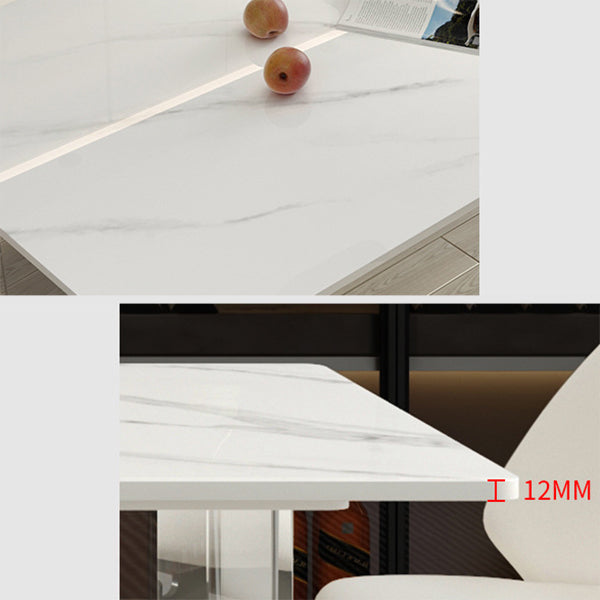 Modern Dining Set 1/4/5/7 Pcs Acrylic Pedestal Dining Table with Chairs Clearhalo 'Dining Room Sets' 'Dining Tables & Seating' 'dining_room_set' 'furn' 'furn_dining_room_set' 'Furniture' 'Kitchen & Dining Furniture' 5463806