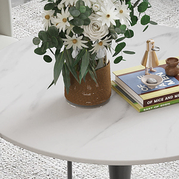 Modern Round Dining Table Set 1/2/3/4/5 Pcs Sintered Stone Dining Table and Chairs