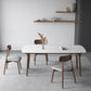 Modern Sintered Stone Top Dining Set Rectangle 1/3/4/5/7 Pieces wooden Table Set 4 Pieces: Table, 3 Chairs Clearhalo 'Dining Room Sets' 'Dining Tables & Seating' 'dining_room_set' 'furn' 'furn_dining_room_set' 'Furniture' 'Kitchen & Dining Furniture' 5463839
