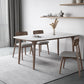 Modern Sintered Stone Top Dining Set Rectangle 1/3/4/5/7 Pieces wooden Table Set Clearhalo 'Dining Room Sets' 'Dining Tables & Seating' 'dining_room_set' 'furn' 'furn_dining_room_set' 'Furniture' 'Kitchen & Dining Furniture' 5463848