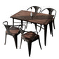 Industrial Dining Chairs Set 1/2/5 Pcs Metal Dining Table and Chairs
