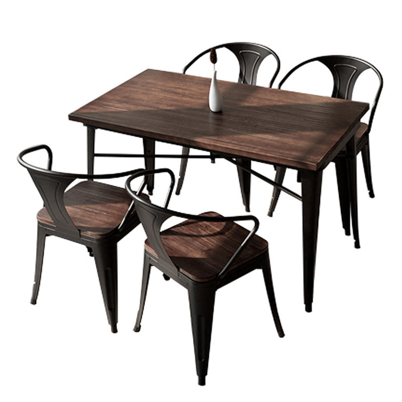 Industrial Dining Chairs Set 1/2/5 Pcs Metal Dining Table and Chairs