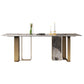 Ensemble de salle à manger luxueux avec plateau en pierre frittée, ensemble de Table à manger rectangulaire 1/2/3/5/6/7/9 pièces