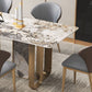 Ensemble de salle à manger luxueux avec plateau en pierre frittée, ensemble de Table à manger rectangulaire 1/2/3/5/6/7/9 pièces