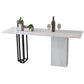 Industrial Rectangle Table and Stool Set 1/2/3 Pieces White Bar Table and Stools White 71"L x 24"W Clearhalo 'Bar Furniture' 'furn' 'furn_home_bar_bar_sets' 'Furniture' 'Home Bars & Bar Sets' 'home_bar_bar_sets' 'Kitchen & Dining Furniture' 5463892