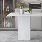 Industrial Rectangle Table and Stool Set 1/2/3 Pieces White Bar Table and Stools Clearhalo 'Bar Furniture' 'furn' 'furn_home_bar_bar_sets' 'Furniture' 'Home Bars & Bar Sets' 'home_bar_bar_sets' 'Kitchen & Dining Furniture' 5463899