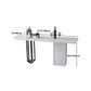 Industrial Rectangle Table and Stool Set 1/2/3 Pieces White Bar Table and Stools Clearhalo 'Bar Furniture' 'furn' 'furn_home_bar_bar_sets' 'Furniture' 'Home Bars & Bar Sets' 'home_bar_bar_sets' 'Kitchen & Dining Furniture' 5463901