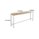 Mesa de barra de madera maciza rectángulo de lujo Mesa 1/4 piezas de mostrador con taburetes negros