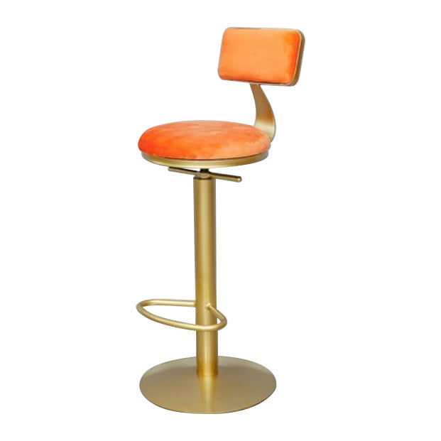 Glam Oval Bar Pub Table Set 1/3 Pieces Stone Top Bar Stool and Table Set Orange 30"H Stool (Single) Clearhalo 'Bar Furniture' 'furn' 'furn_home_bar_bar_sets' 'Furniture' 'Home Bars & Bar Sets' 'home_bar_bar_sets' 'Kitchen & Dining Furniture' 5463965