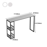 Mesa moderna de mesa de barra de 1/3 piezas de la barra de piedra rectangular con taburetes altos
