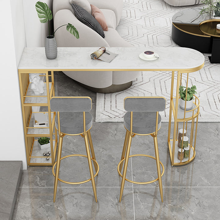 Table de bar à barres de 1/3 pièces moderne avec des tabourets de dossier