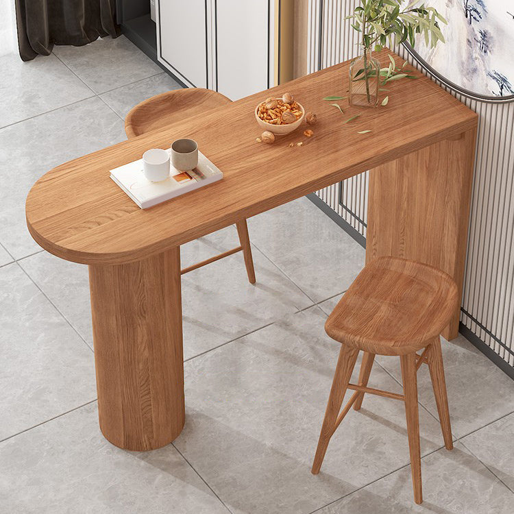 1/3/4/5 pezzi tavolo in legno massiccio e set di sgabelli fini moderni set da bar moderno